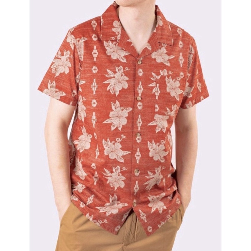 Pendleton Hibiscus Southwestern Print 100% Cotton Short Sleeve Shirt Sz M